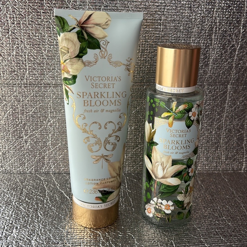 Victoria's Secret Sparkling Blooms Body Lotion and Mist Set